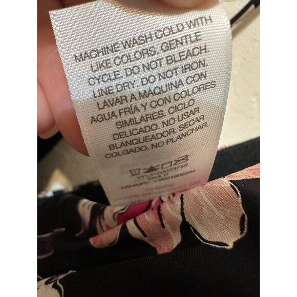 Tropical Floral Deep V neck Once Piece Swimsuit size XL Cheeky High Leg Travel - Picture 5 of 14